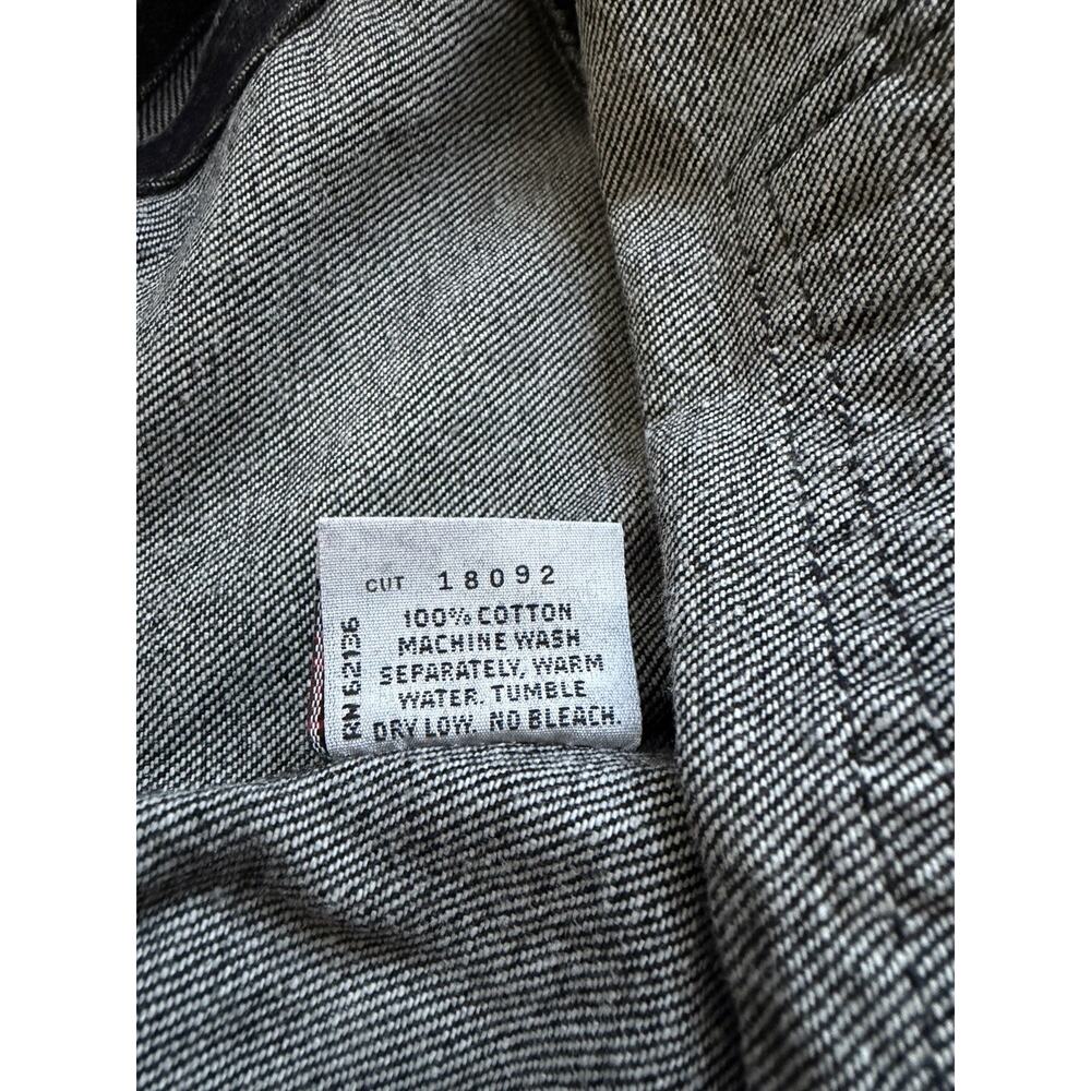 Vintage Guess Denim Overalls Medium Black Carpenter Loop Buttons USA Made 90s - Picture 11 of 12